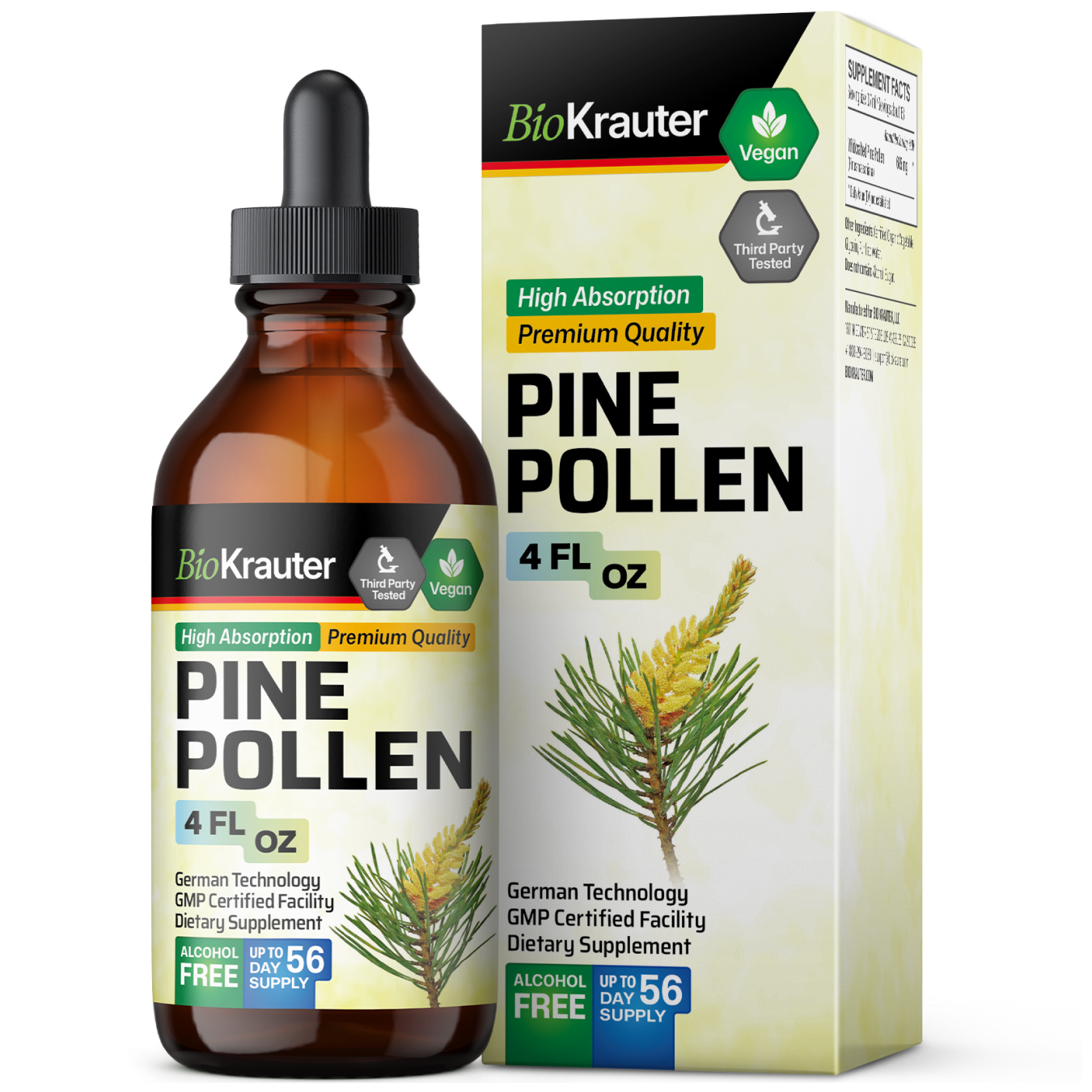 Pine Pollen Tincture - 4 Fl.Oz. Bottle