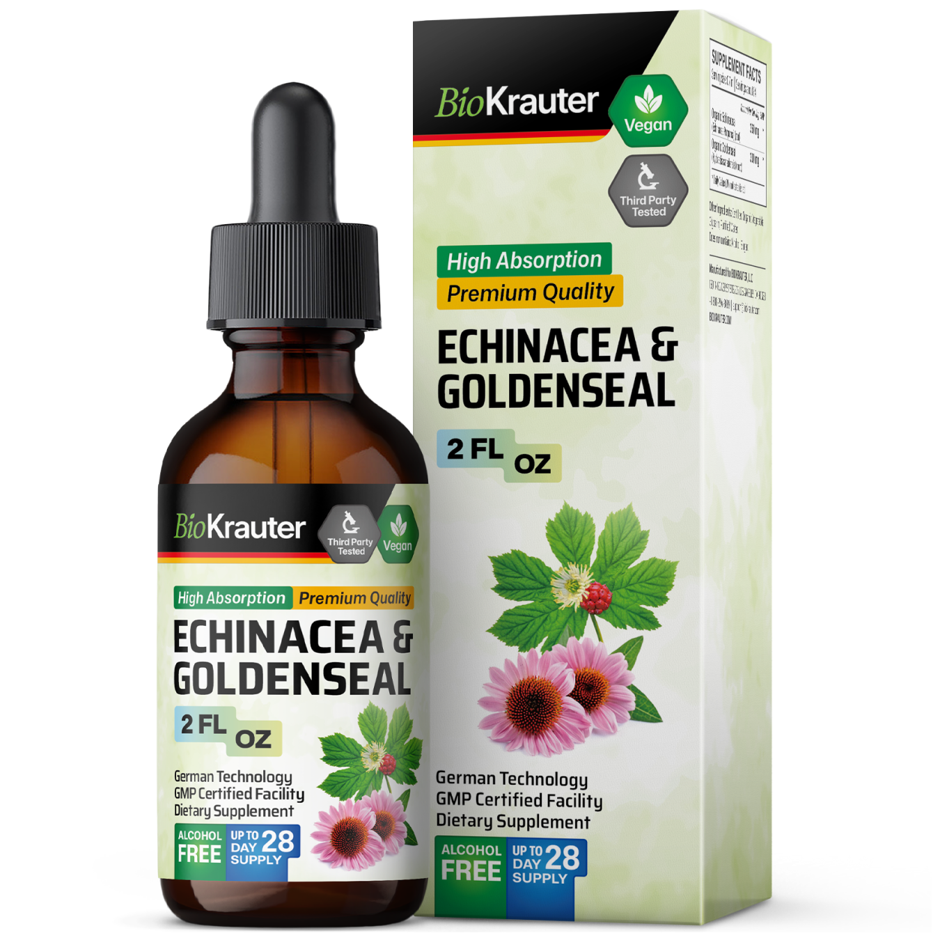 Echinacea Goldenseal Tincture - 2 Fl.Oz. Bottle