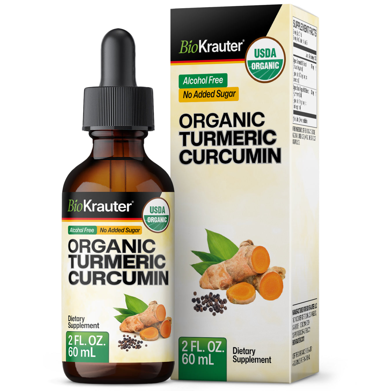 USDA Organic Turmeric Curcumin - 2 Fl.Oz. Bottle
